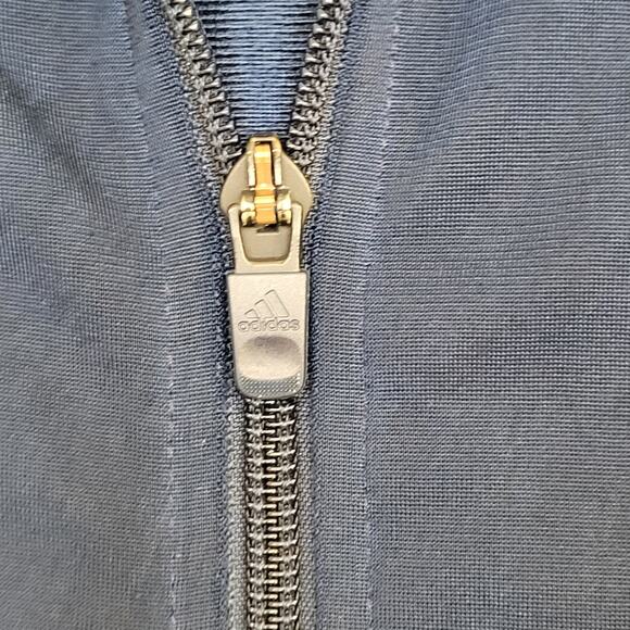 Adidas Track Jacket Medium 21x28 Blue White 3-Stripes Tricot - Picture 12 of 16